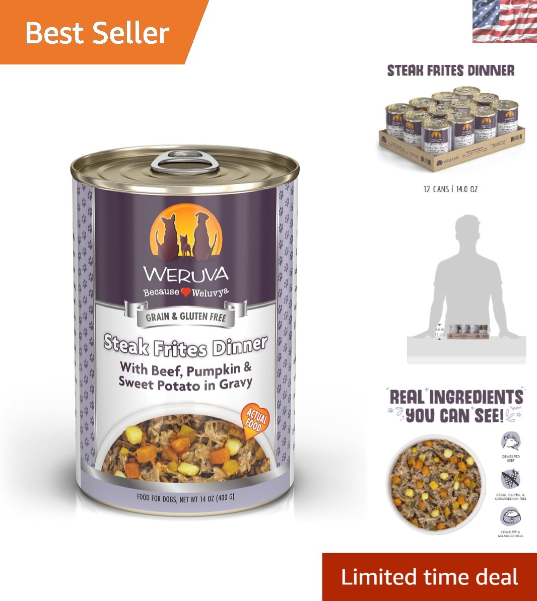 : Steak Frites With Pumpkin & Sweet Potato - 12-pack