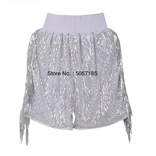 Boxing Shorts High Grade Sequin Tassel Muay Thai Pants Martial Arts MMA Clothes - Picture 3 of 41