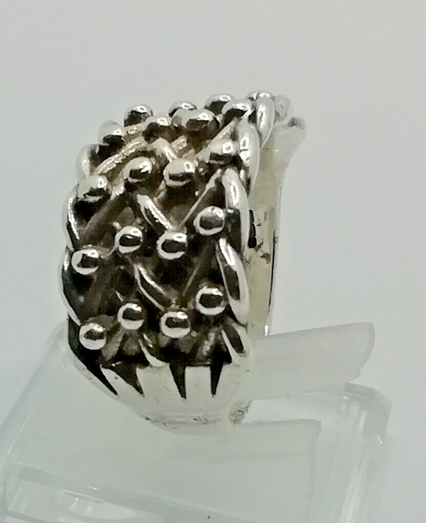 Vintage Solid Sterling Silver Keeper Ring - Size … - image 8