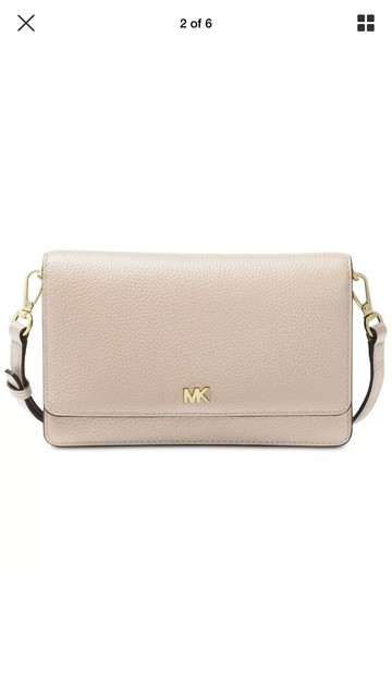 pebble leather phone crossbody wallet