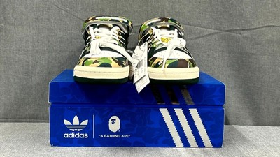 Size 10 - adidas BAPE x Forum 84 Low 30th Anniversary - Green for 