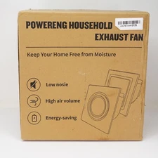 Powereng White Ceiling Mount Bathroom Household Exhaust Ventilation Fan