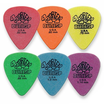 6x Dunlop Tortex Plektren Plektrum Pick Plektra Plektron Gitarre oder Pickholder