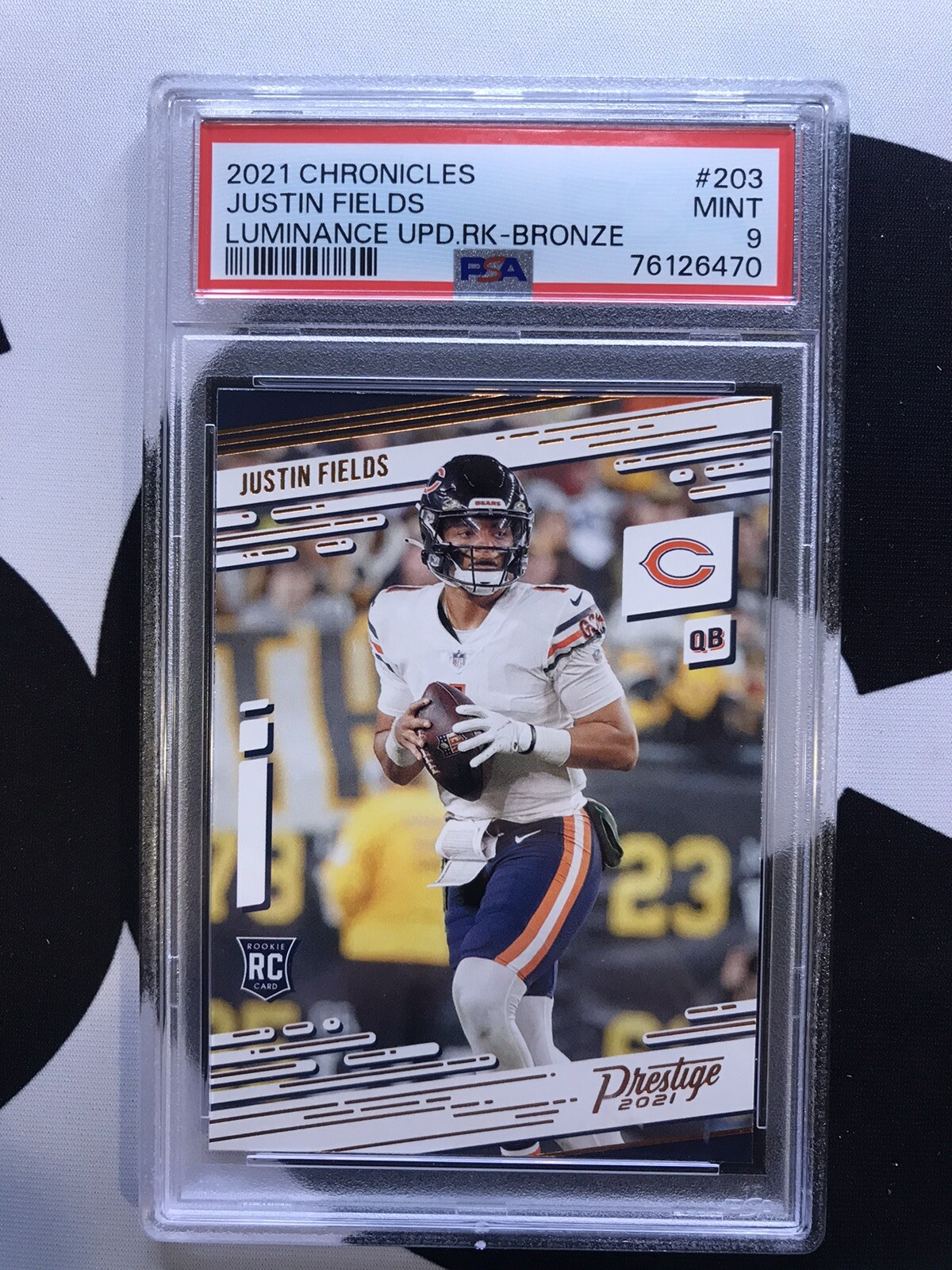 Justin Fields Panini Chronicles Luminance Update Rookies #203 Bronze
