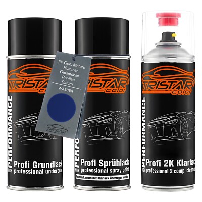 Autolack 2K Spraydosen Set für Gen. Motors WA388A Blue Me Away Metallic Perl X.