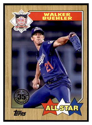 2022 Topps Series 2 Walker Buehler All-Star 35th Anniversary 87AS-33 Dodgers (b)