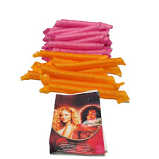 Magic Curler Spiral Hair Curlers Heatless 21 Pink 9 Orange Curlers Only Lot 30
