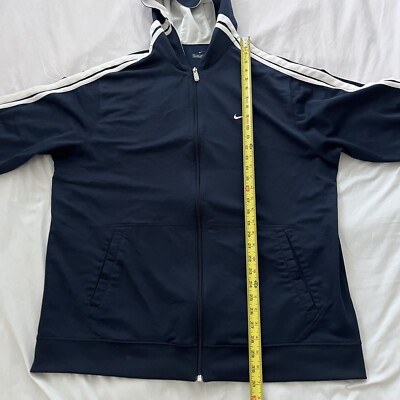 Y2K 00s Nike Track Jacket Warm Up Swoosh Stripe Sleeve Mens Size
