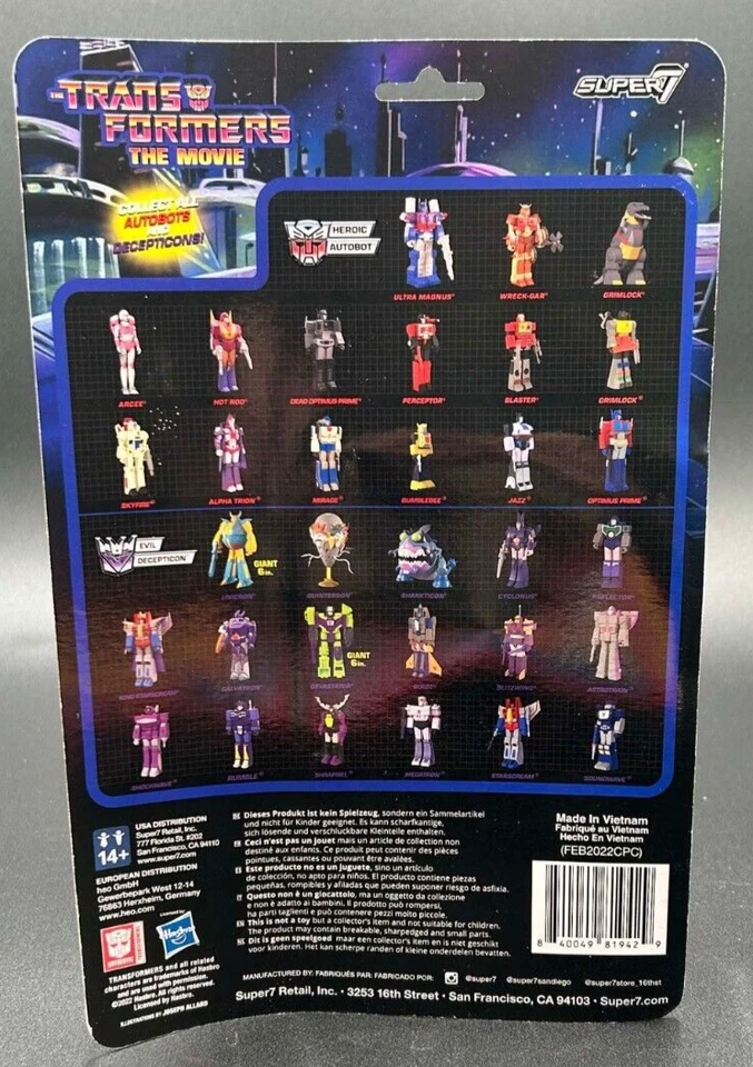 NEW RARE Super 7 ReAction Transformers Unicron 6" The Movie IN STOCK - Image 2 of 2