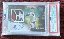 Max Fried 2018 Diamond Kings Jumbo Rookie Material Auto /15 Atlanta Braves