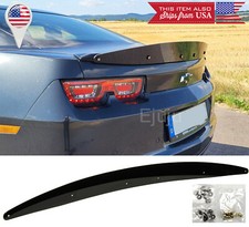For 10-13 Chevy Camaro Rs Ss Spoiler Black Decklid Wing Gurney Flap Wickerbill