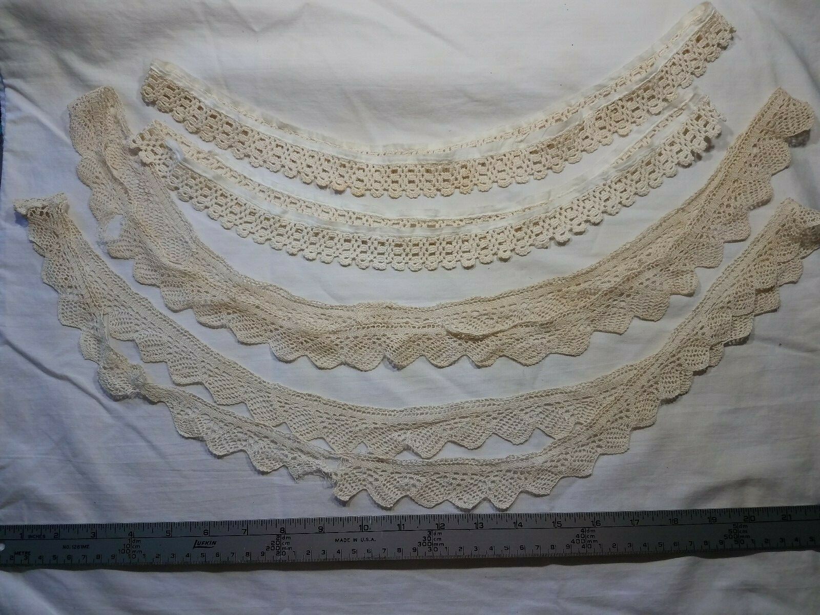 Crocheted Vintage Lace Collars Pillow Case Trim Ebay