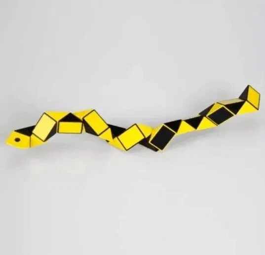 ShengShou Serpiente Mágica Blanco y Amarillo Giratorio Puzzle Juguete Torcido - VENDEDOR DE EE. UU. - Foto 2 de 4