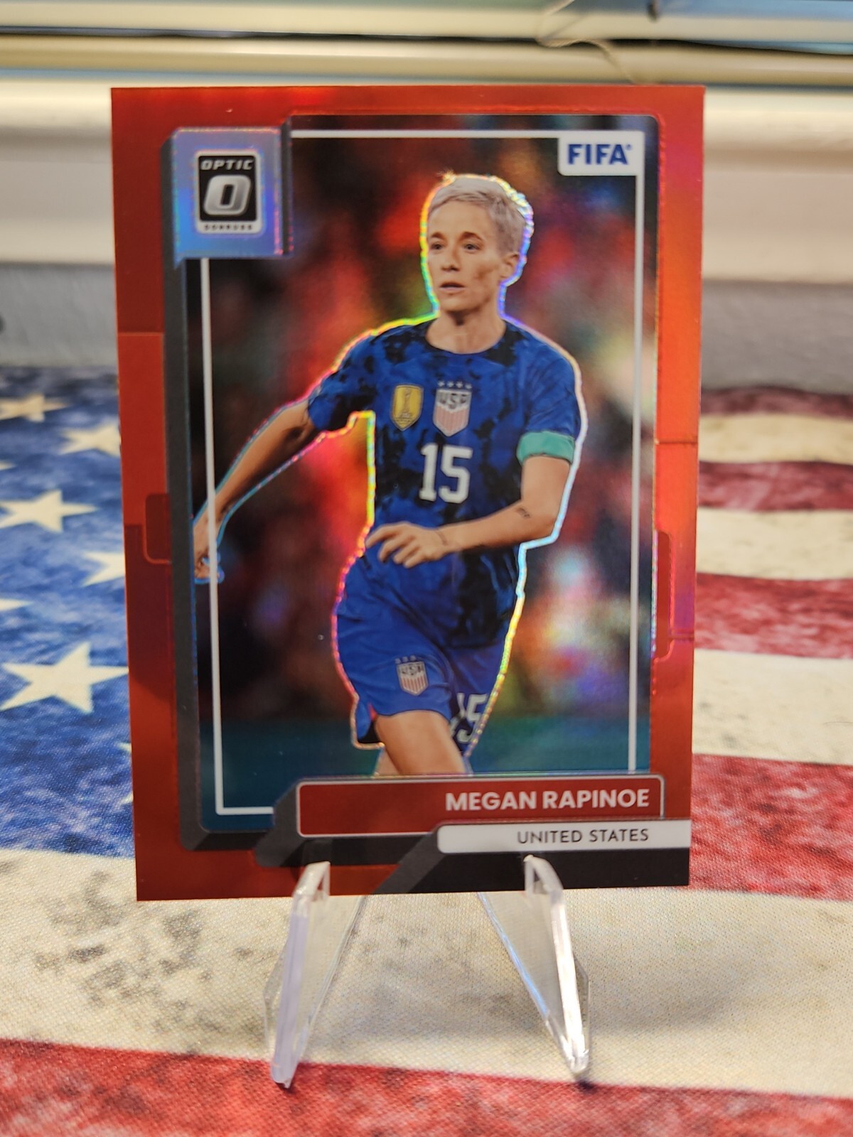 Megan Rapinoe 2022-23 Donruss Soccer Optic Red Prizm #049/165