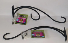 Pennington 2 Pack Double Bird Feeder Garden Wall Hooks Black Free Shipping