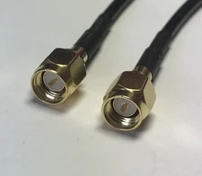 RG174 SMA Male to SMA Male Coaxial Cable Pick Your Length USA Fast Shipping