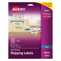 Avery Clear Easy Peel Mailing Labels Inkjet 8 1/2 X 11 10/pack 18665 on sale Avery Clear Easy Peel Mailing Labels Inkjet 8 1/2 X 11 10/pack 18665 on sale