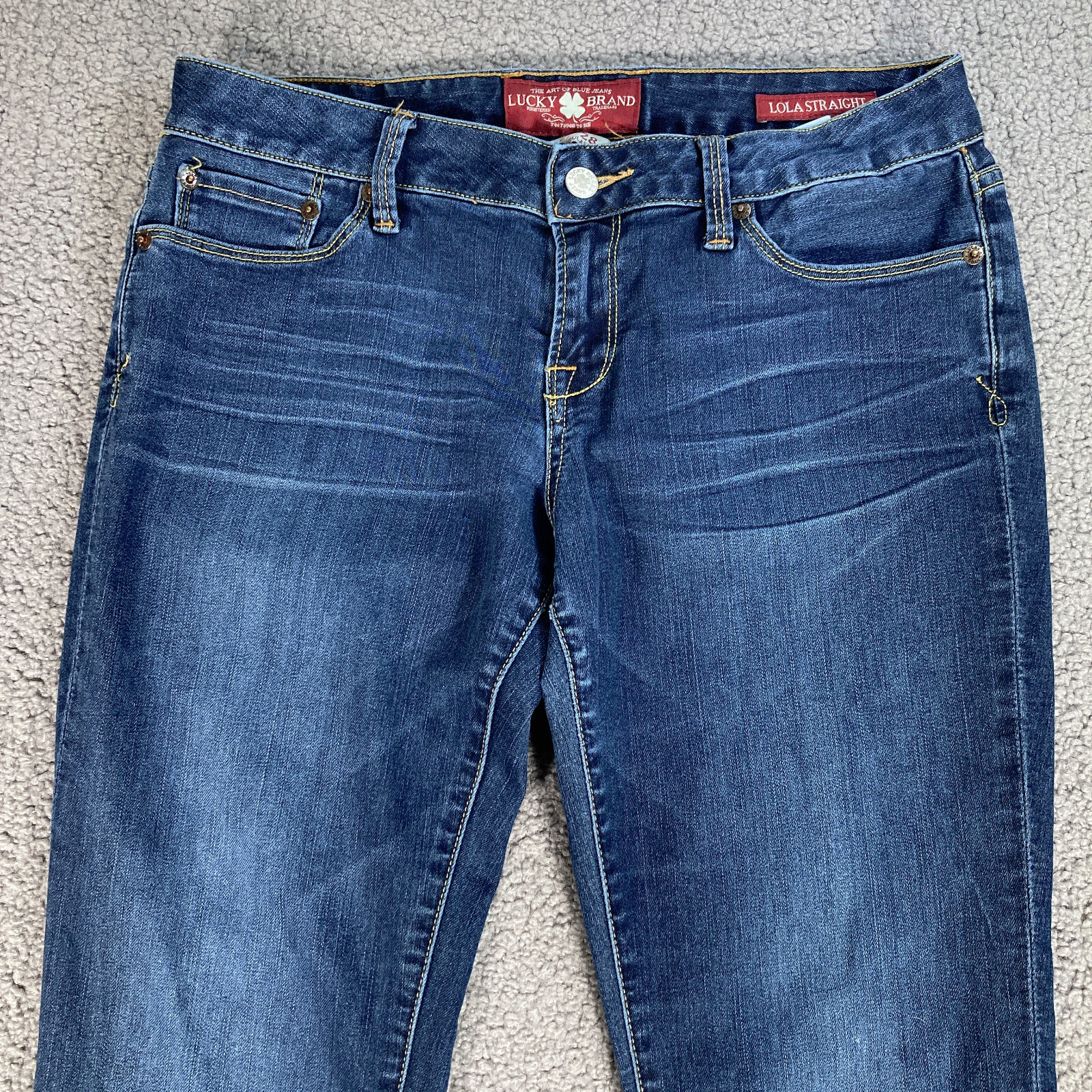 Lucky Brand Women's Size 6/28 R Denim Jeans Lola Straight Embroidered