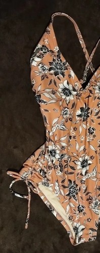 NWT Kona Sol Women's Sz M (8-10) Pink (Mauve) Floral One Piece Bathing Suit NICE - Picture 3 of 15