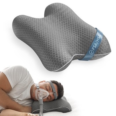 CPAP Pillow for Side & Back Sleepers, HSA/FSA Portable Travel Sleep Apnea Pil...