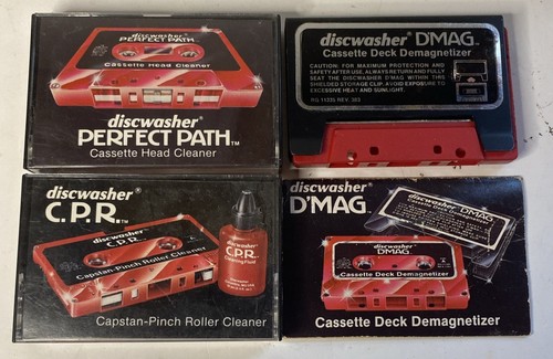 VTG Discwasher DMAG Audio Cassette Deck Demagnetizer, CPR, & Perfect Path Set - Picture 1 of 2