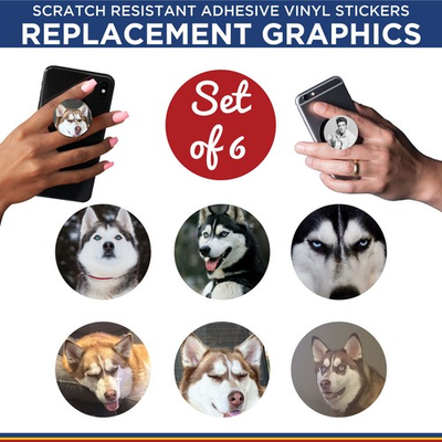 #ad Husky Phone Holder Replacement Graphic Vinyl Stickers $3.50