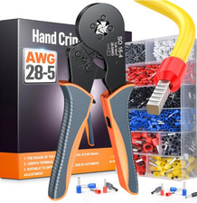 Kit crimpadora férulas AWG 28-5 con 1200 ter...