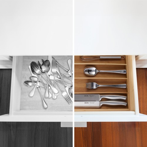 Besteckkasten Besteckschublade Besteckorganizer Schubladeneinsatz 6 Fächer - Afbeelding 4 van 8