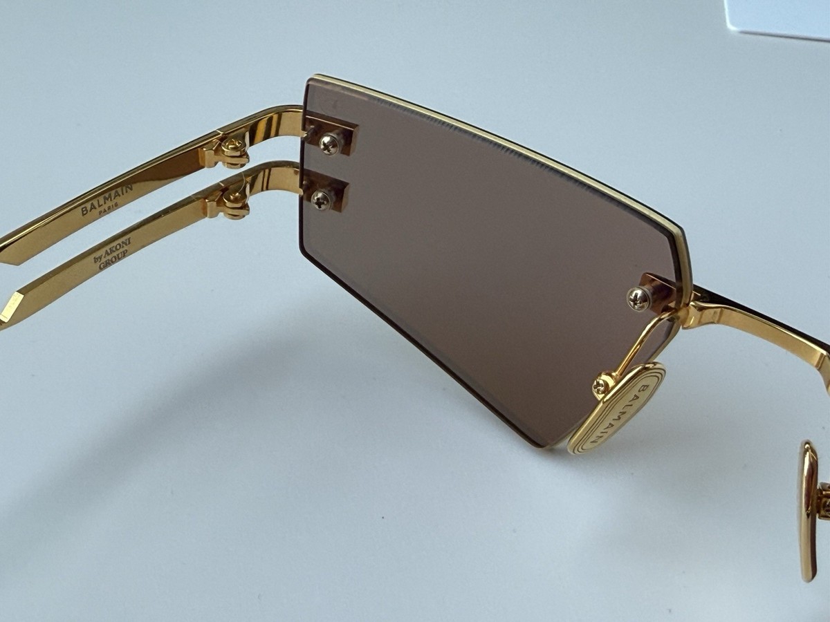 Balmain Beige and Gold Women\'s Sunglasses NWT/BOXES Balmain® Eyewear - Premier Sunglasses | Specs Collective main image 4