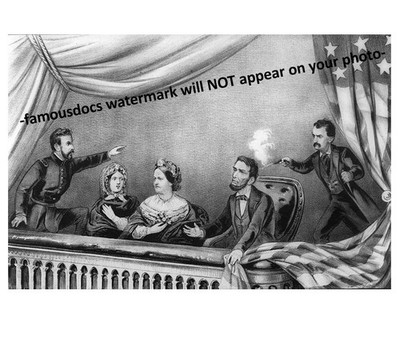 Abraham Lincoln Assassination PHOTO John Wilkes Booth Ford's Theater 4x6