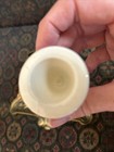 Antique Ornate Footed Victorian Brass Ink Well ENGLAND Stamped into Brass — photo 5