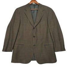 Vtg Giorgio Armani Blazer Mens 44R Pure Virgin Wool 3 Button Made in Italy Green