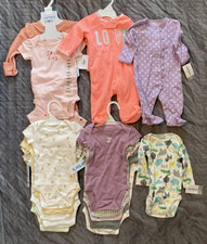 Lot of 16 Carter's Baby Girl One Piece-Bodysuit-Pant-Size 3 Months-New with tags