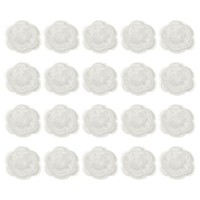20 StüCk Blumen-Applikationen, 3D-BlüTen-Spitze Zum AufnäHen, 4Cm Weiß FüR Diy
