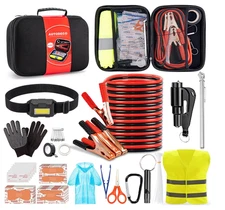 Car Roadside Emergency Kit, Portable Car Safety Kit Car Kits for Emergency,Black