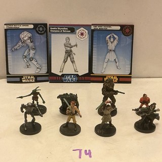 Wotc Star Wars Miniatures game Anakin Rare Obi Wan Rare Lot 74