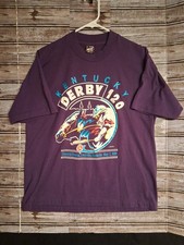 Vintage 90s Kentucky Derby Purple Large T-shirt Single Stitch USA 1994 LOOK 