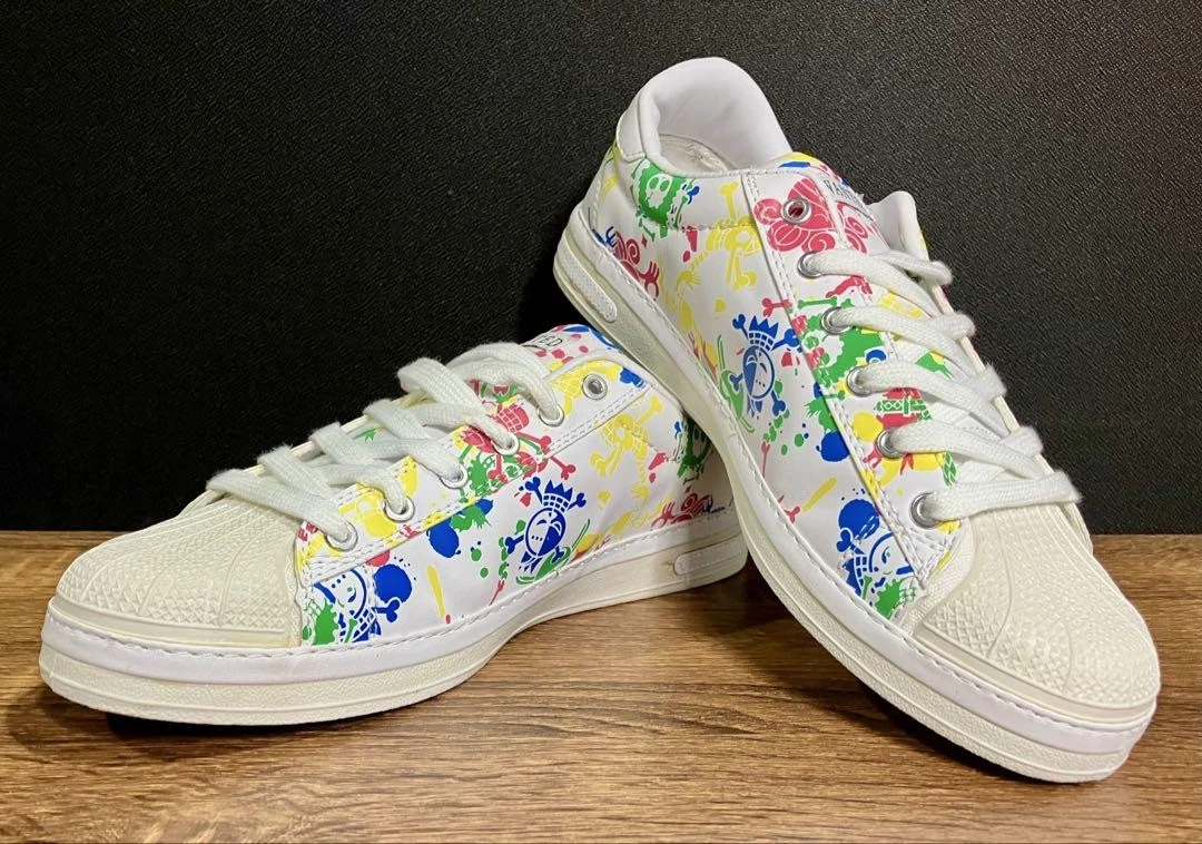 Sneakers basse Nike uomo bianche multicolore stampa grafica usate