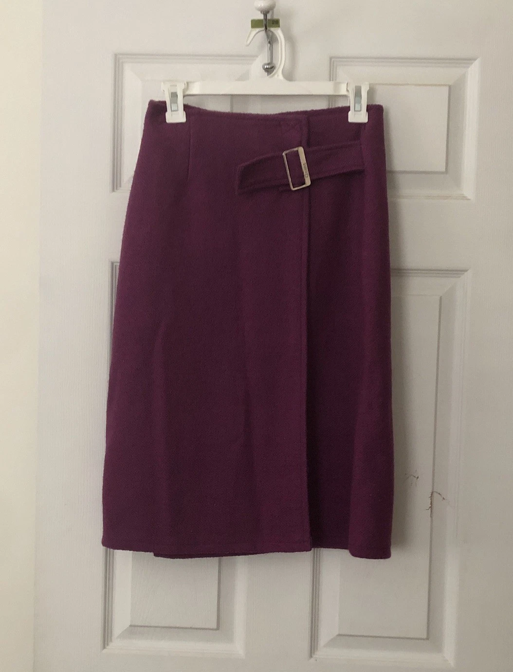 Women A-Line Warp Skirt in Purple