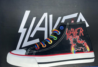 RARE Canvas Shoes ''SLAYER'' EMP signature collection  US 1.5 EU 32 UK 13.5 NEW!