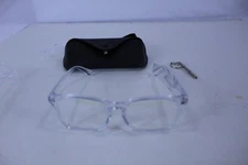 Blue Light Blocking Glasses +Storage Case +Repair Tool Clear Thick Retro Frame