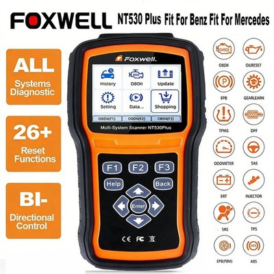 Foxwell NT530 Plus für BENZ Bidirektionaler OBD2Scanner Vollsystem-Diagnosegerät