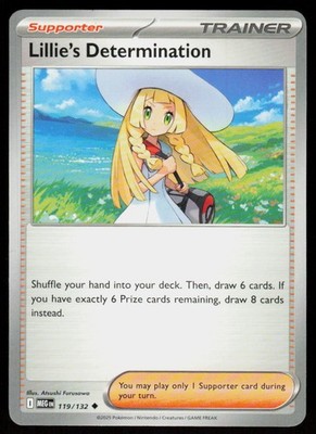 Lillie's Determination 119/132 Uncommon Mega Evolution Pokemon Near Mint