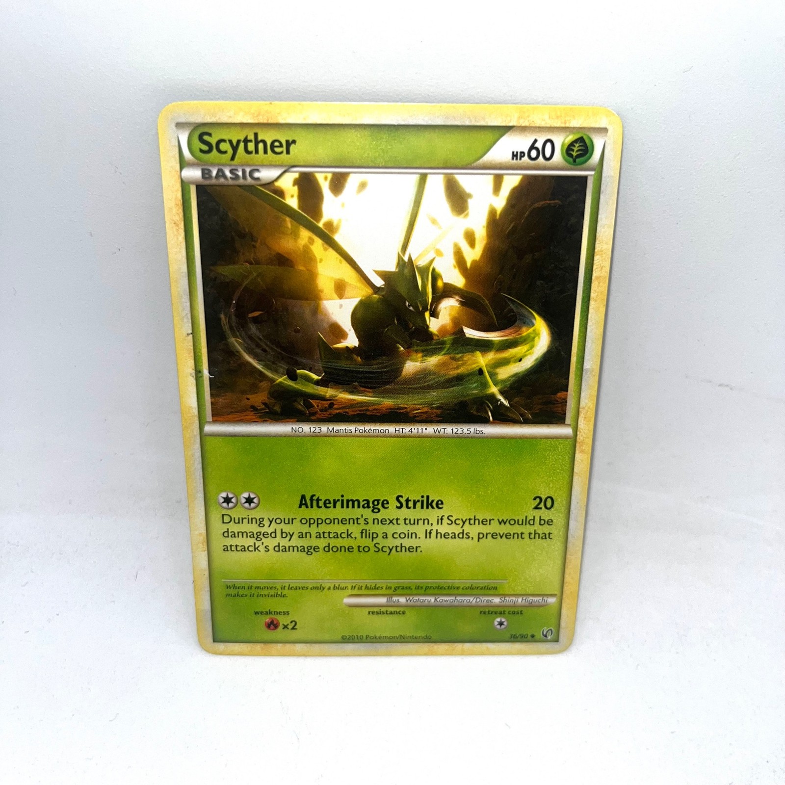 Scyther 36/90 Uncommon HGSS Undaunted Pokemon Moderately Played