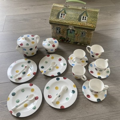 Emma Bridgewater Melamin Polka Dot Kinder Teeservice Haus Aufbewahrungsbox Unisex Kinder