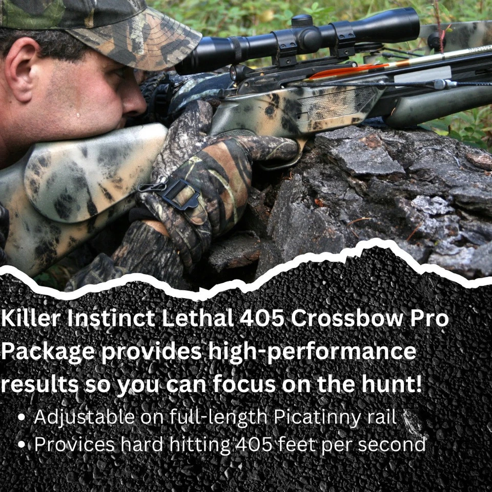 Killer Instinct Lethal 405 Scope Crossbow Package with 4x32 Crossbow Scope - Image 2 of 4