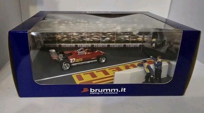 FERRARI 126C2 GP IMOLA J'accuse  Gilles Villeneuve + 3 Mecani. BRUMM AS47  1/43