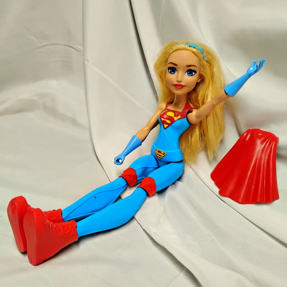 2015 Mattel SuperGirL кукла DC Comics - блондинка красный плащ супер герой фигурка - Изображение 2 из 4