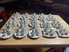 Child’s Miniature Tea Set Porcelain  Lot of 15 With 10 Pieces In Each Lot