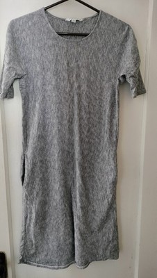 Down East Extra Black/White Shirt Sleeve Dress With Pockets XS 